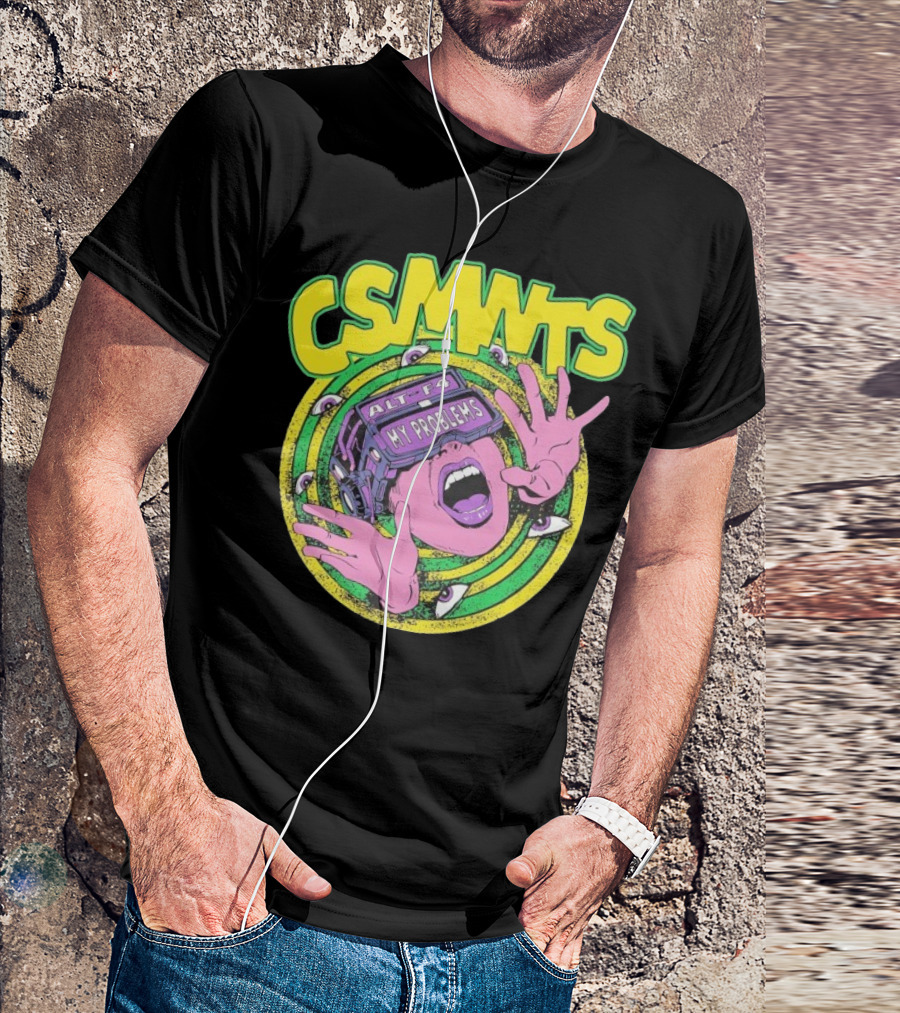 CSMNTS Alt F4 My Problems Trippy Sci-Fi Pop Art T-Shirt