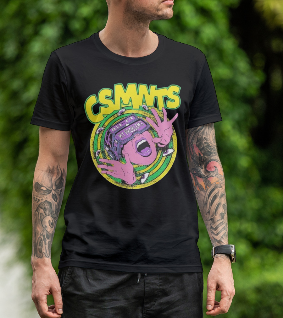CSMNTS Alt F4 My Problems Trippy Sci-Fi Pop Art T-Shirt