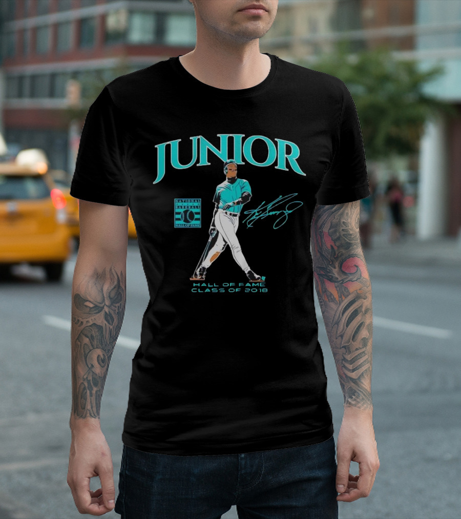 Ken Griffey Jr Junior National Baseball Hall of Fame Class of 2016 Signature T-Shirt