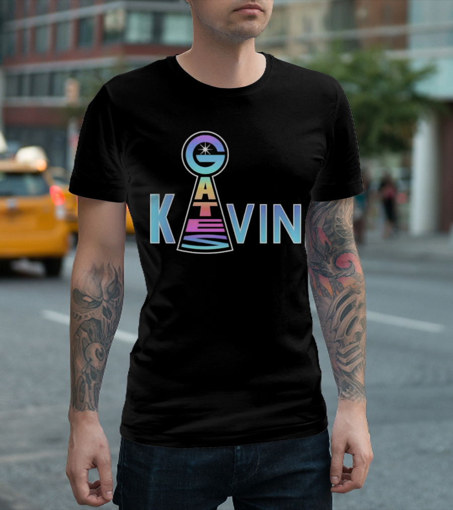 Kevin Gates Keyhole Gradient Text Art T-Shirt