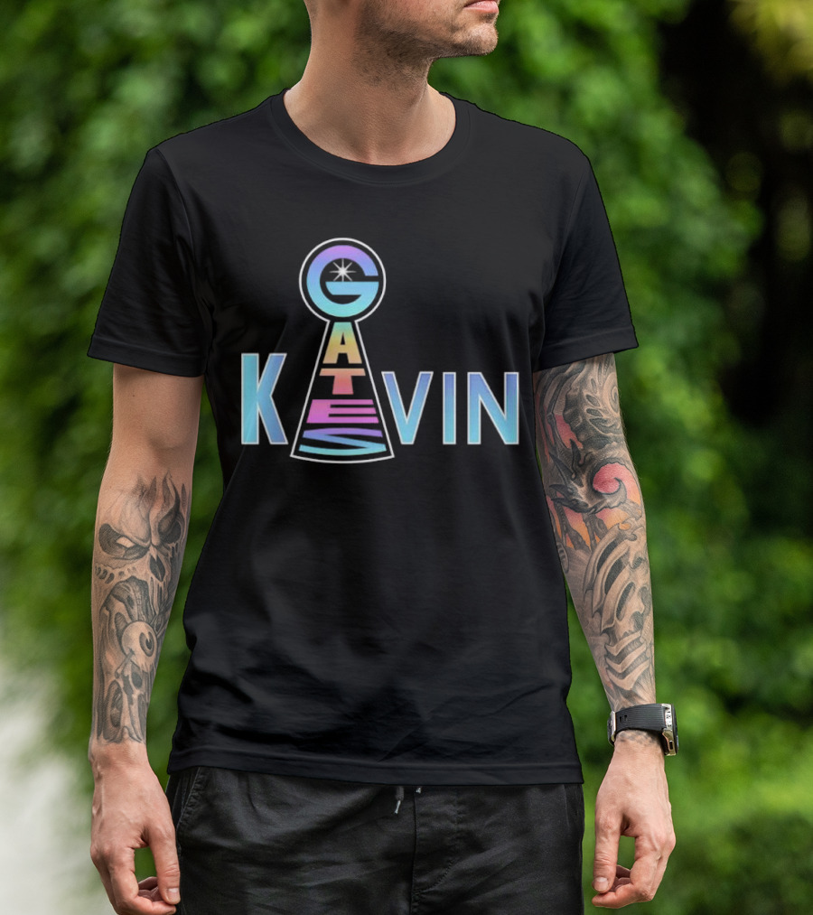 Kevin Gates Keyhole Gradient Text Art T-Shirt