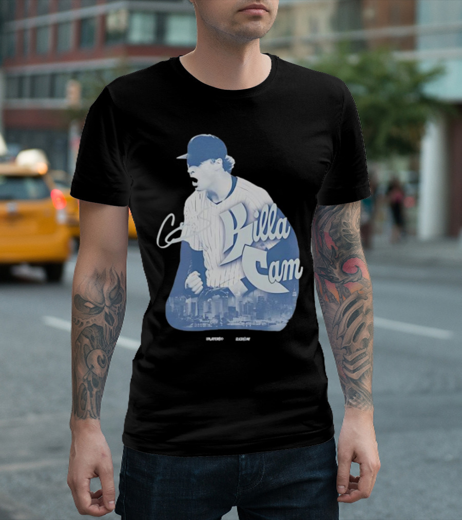 Killa Cam New York Yankees Cityscape Pitcher Style T-Shirt