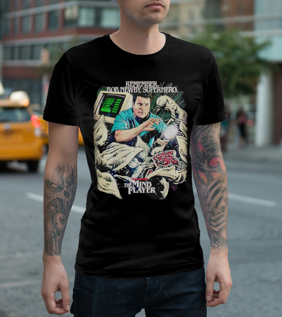 Stranger Things Season 2 Butcher Billy The Mind Flayer Remember Bob Newby Superhero T-Shirt