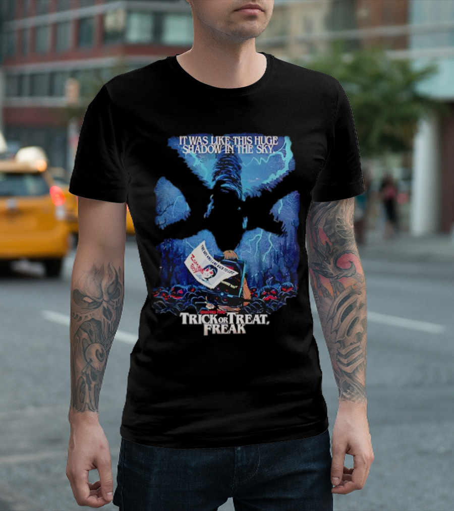 Stranger Things Season 2 Butcher Billy Trick Or Treat Freak Huge Shadow In The Sky T-Shirt