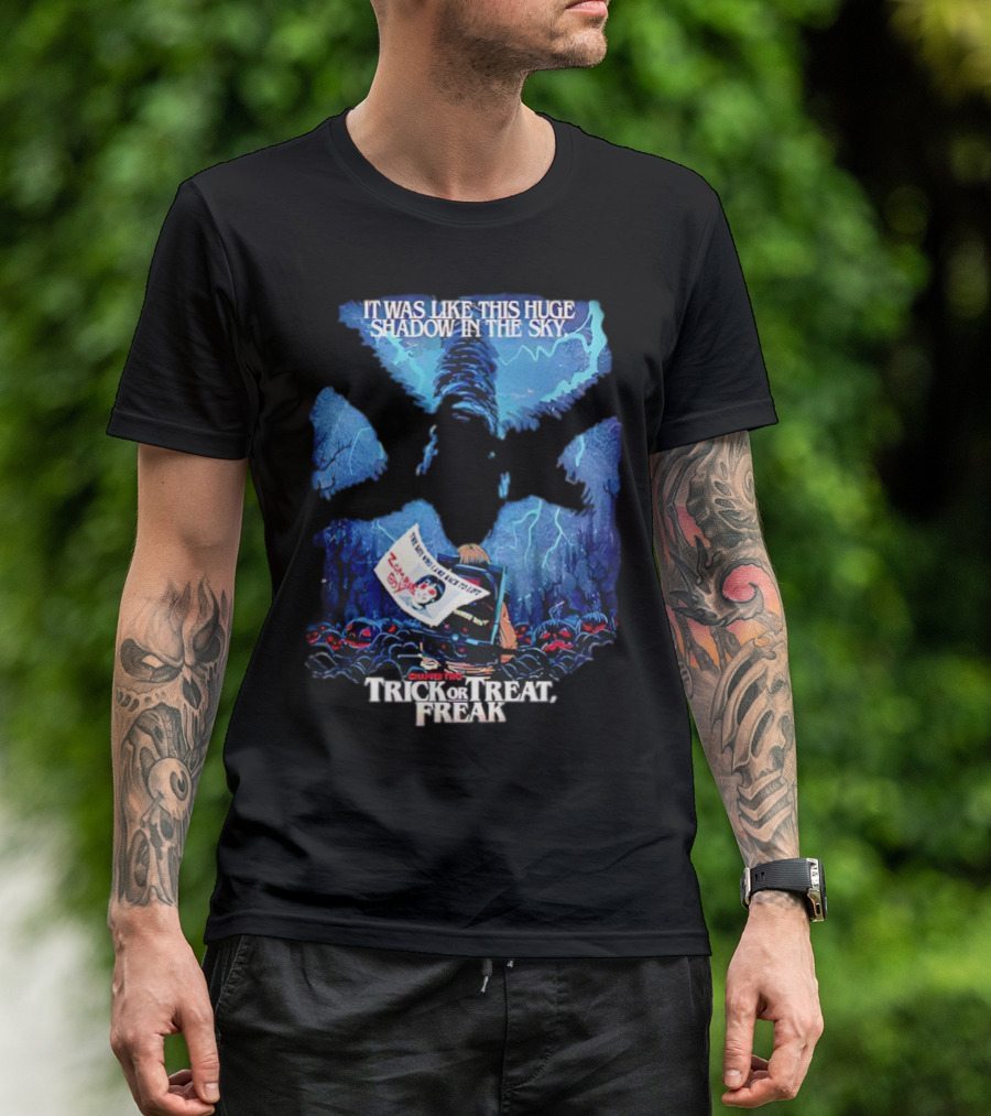 Stranger Things Season 2 Butcher Billy Trick Or Treat Freak Huge Shadow In The Sky T-Shirt