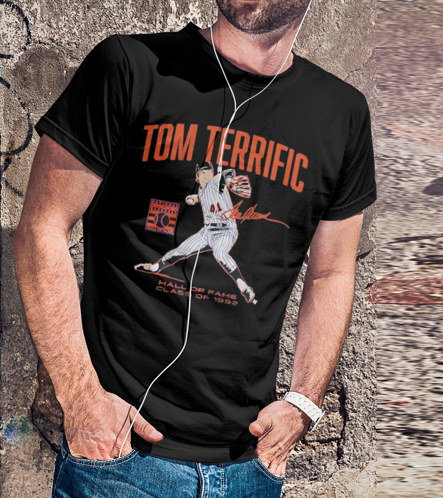 Tom Terrific National Baseball Hall Of Fame 1992 Class Signature T-Shirt