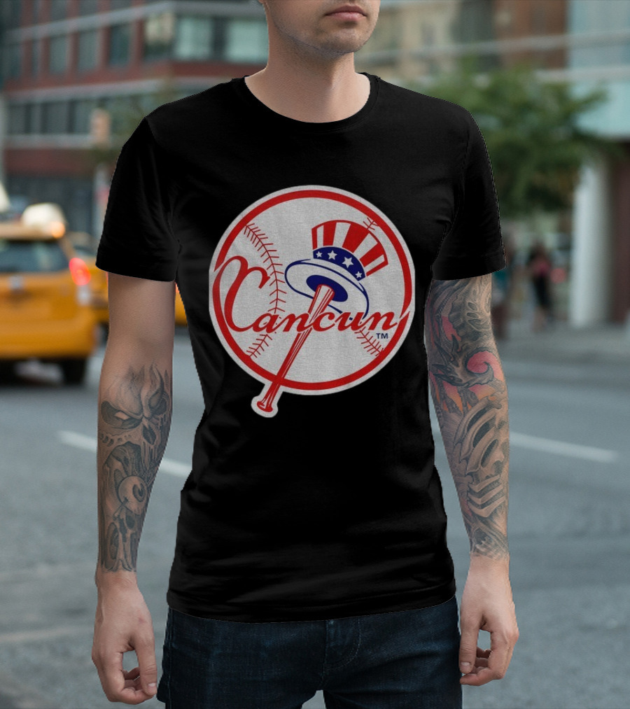 New York Yankees Cancun Baseball Parody With Funny Twist T-Shirt