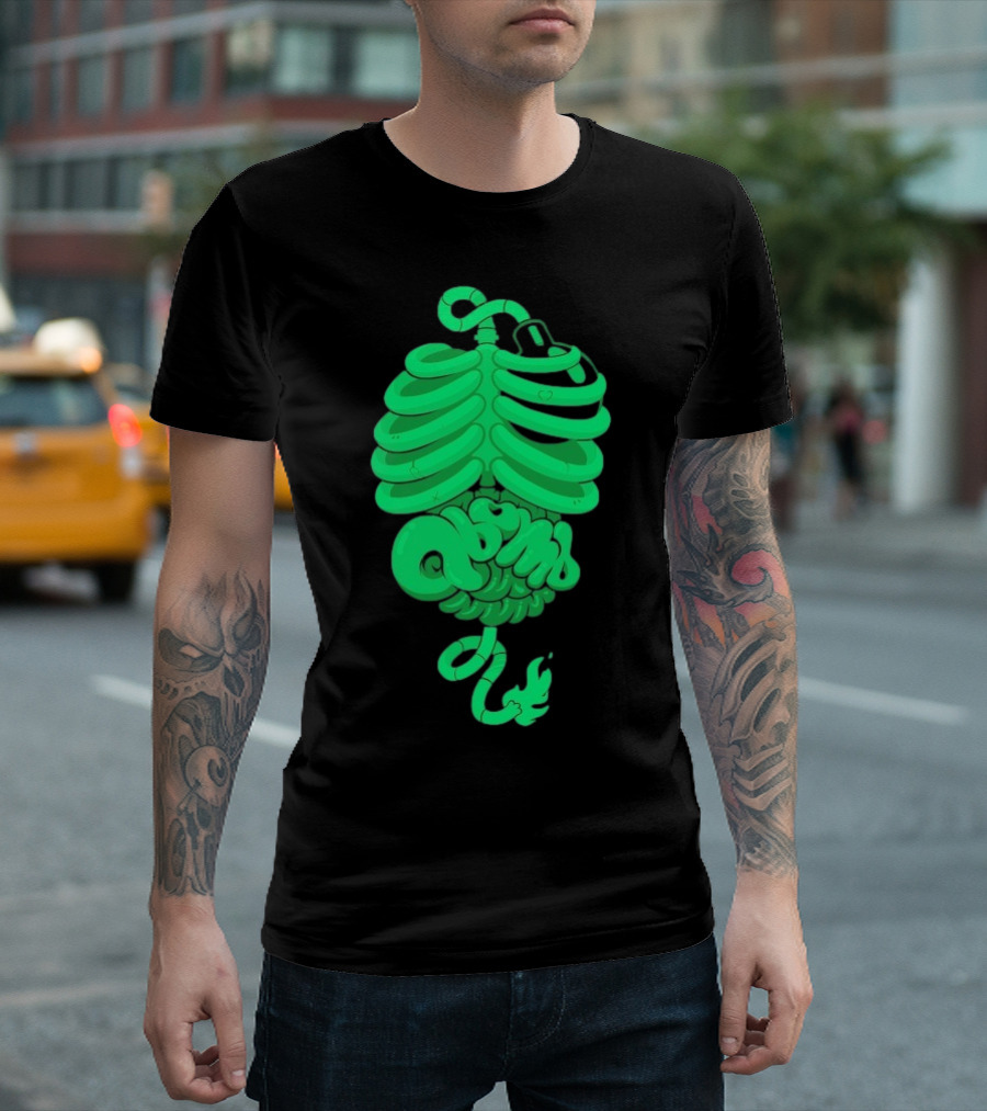 Qbomb Labs Neon Ribcage Gut Bomb T-Shirt