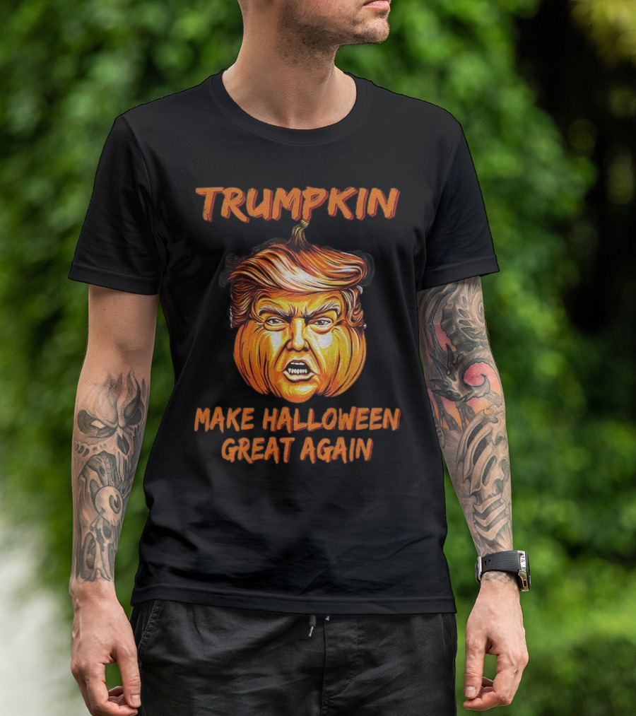 Trumpkin Make Halloween Great Again Political Parody Donald Trump T-Shirt