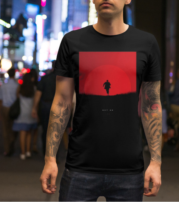 Tycho Scott Hansen October 22 2025 Running Figure Red Circle T-Shirt