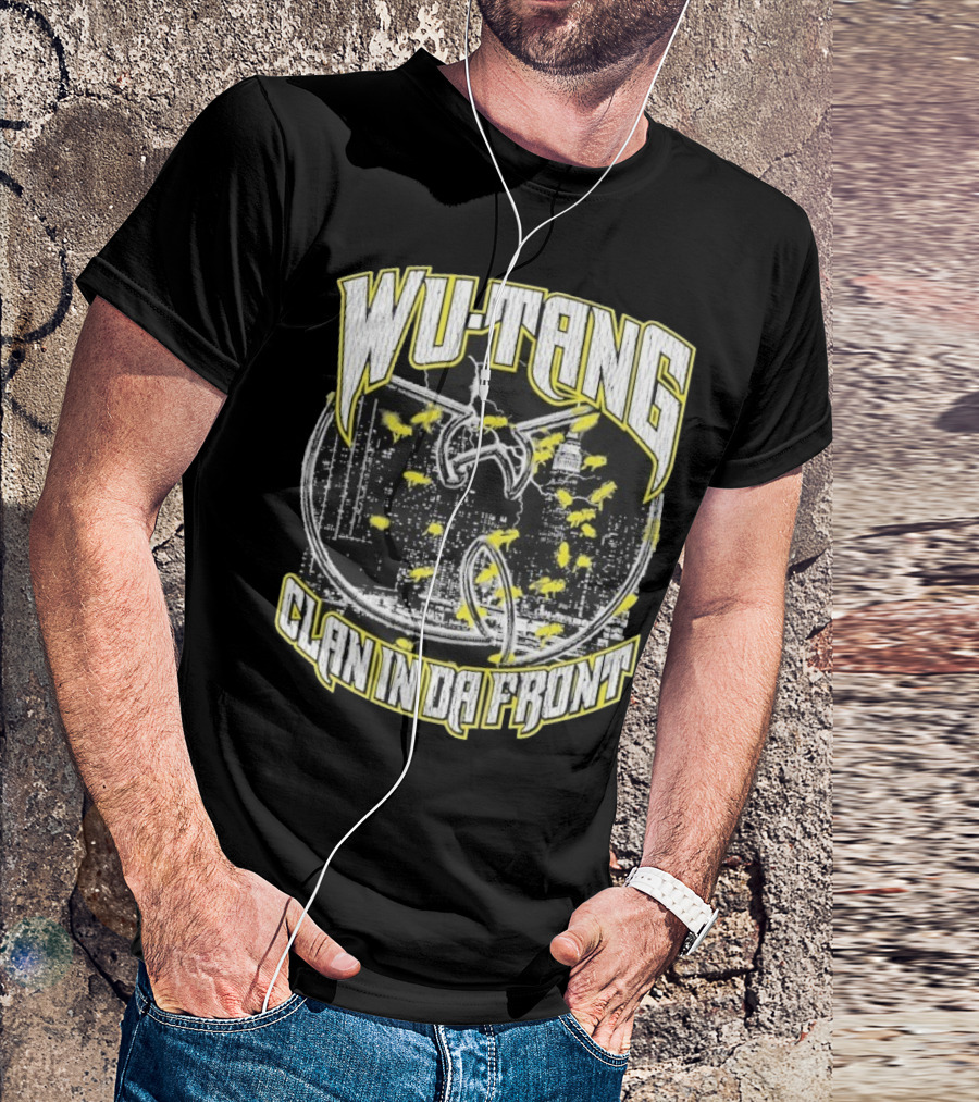 Wu-Tang Clan In Da Front City Skyline Yellow Bats T-Shirt