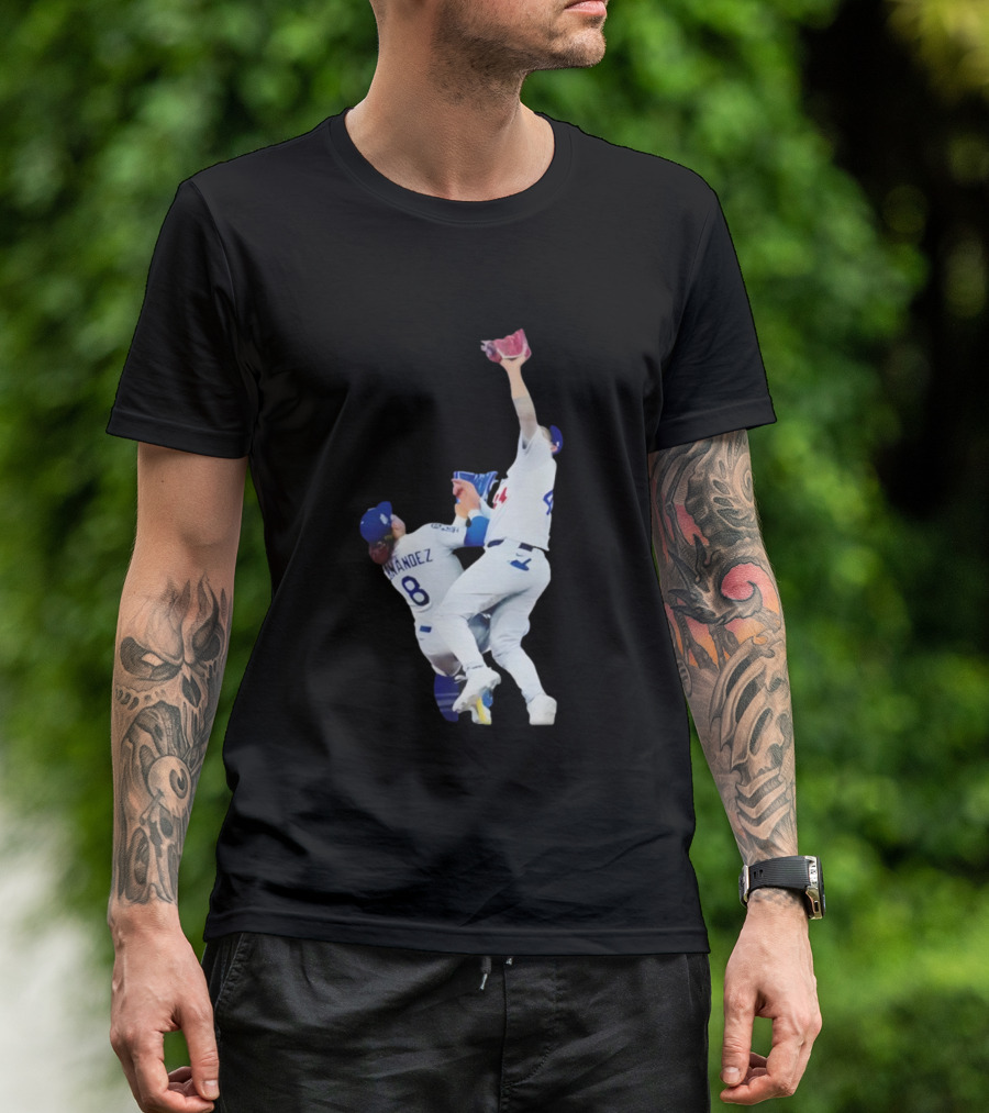 Andy Pages Hernandez Los Angeles Dodgers World Series Game 7 Catch Iconic Play T-Shirt