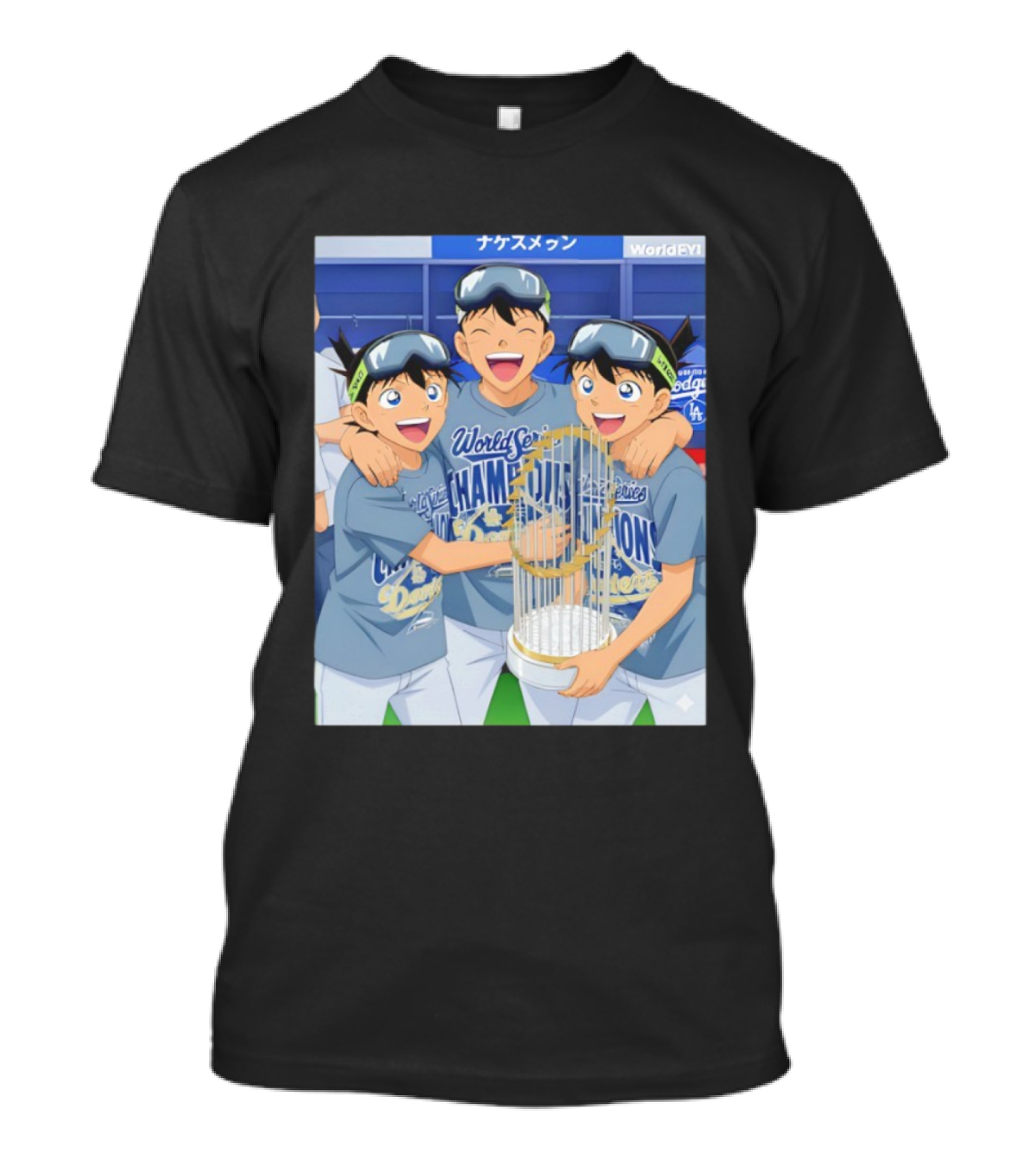 World Series Champions Dodgers Anime Celebration Dodgers Stadium 2025 T-Shirt