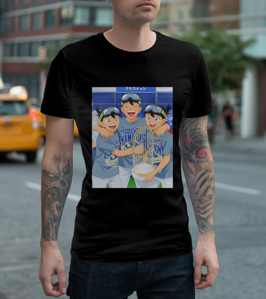 World Series Champions Dodgers Anime Celebration Dodgers Stadium 2025 T-Shirt
