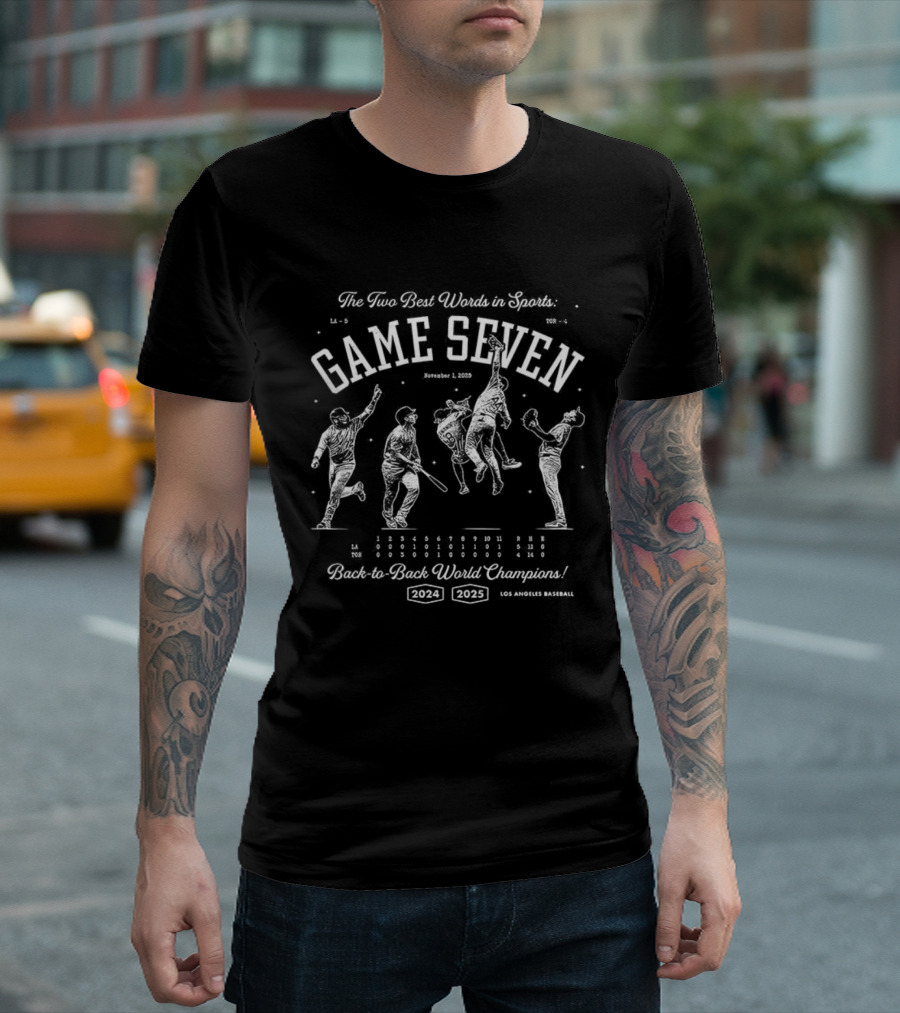 The First Great Western Dynasty Game Seven Back-to-Back World Champions 2024 2025 Los Angeles Dodgers T-Shirt