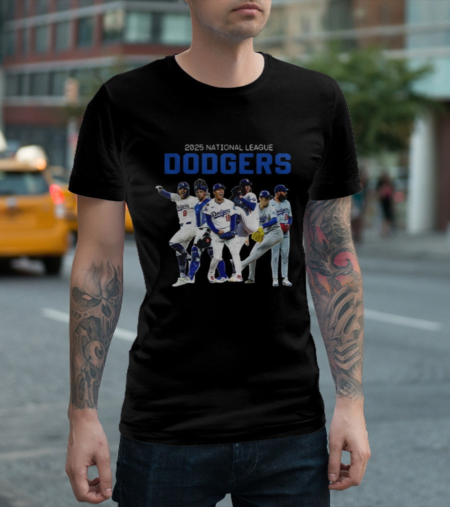 2025 National League Dodgers Champions Players T-Shirt