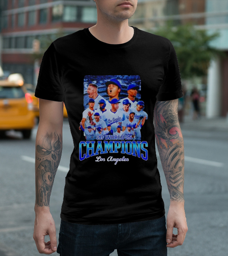 Los Angeles 2025 World Champions Dodgers Team T-Shirt