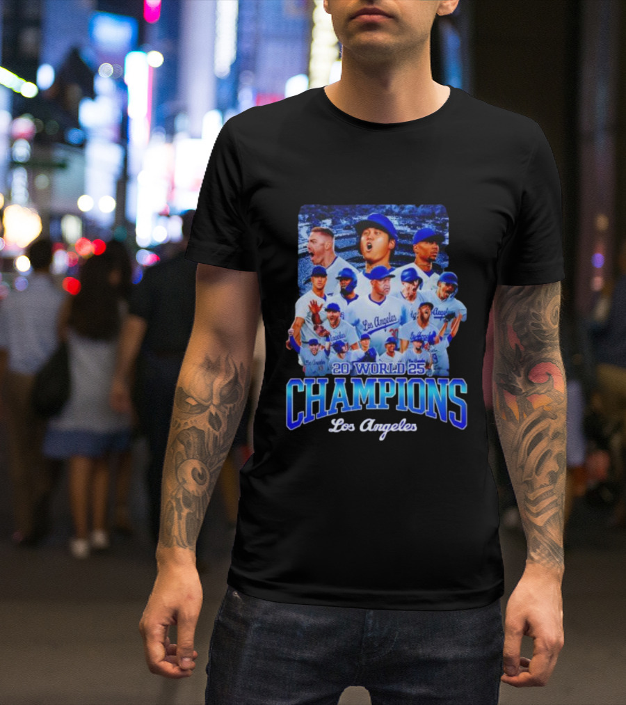 Los Angeles 2025 World Champions Dodgers Team T-Shirt