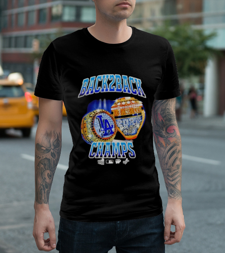 Back2Back Champs Los Angeles Dodgers 2020 World Series Rings T-Shirt
