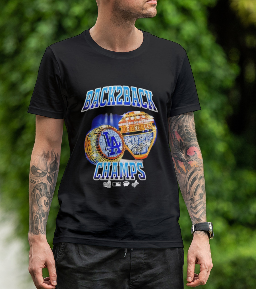 Back2Back Champs Los Angeles Dodgers 2020 World Series Rings T-Shirt