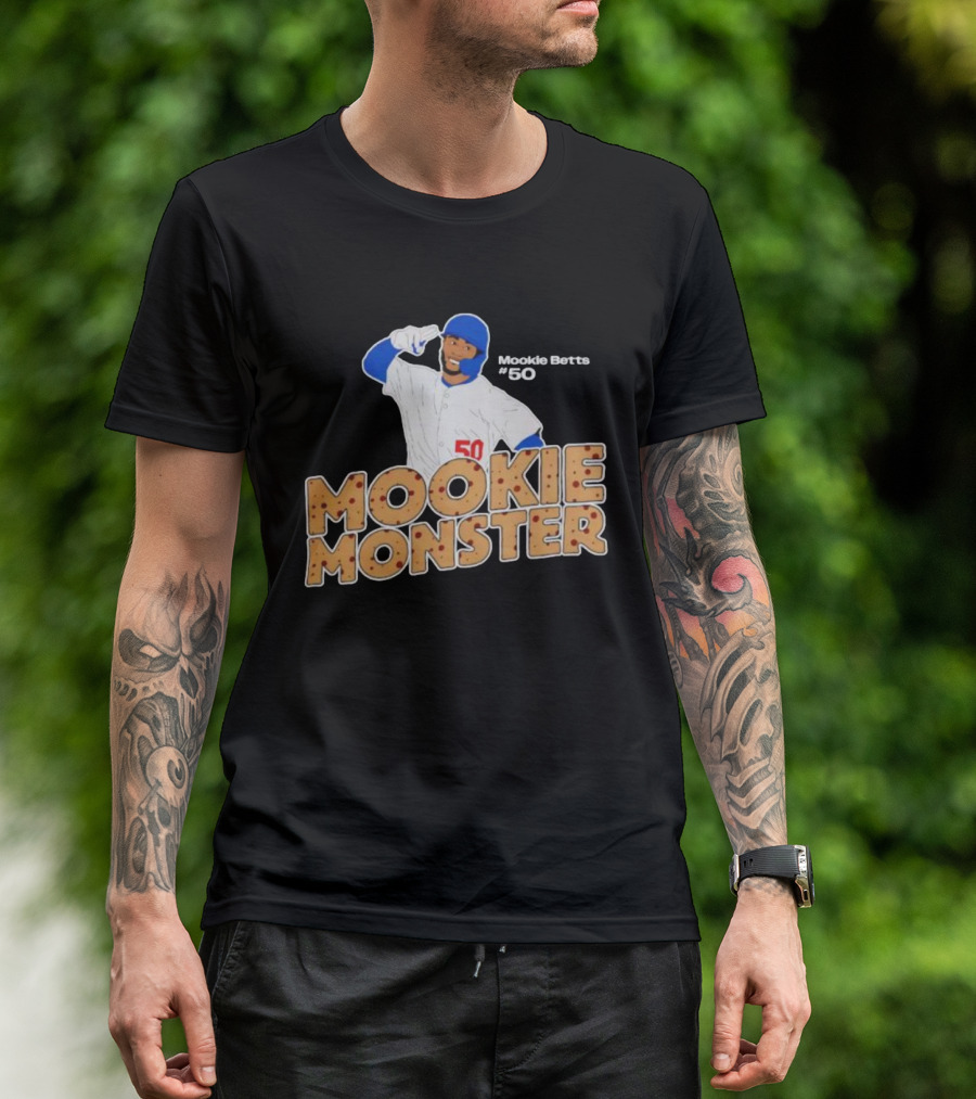 Los Angeles Dodgers Mookie Betts Mookie Monster #50 2025 World Series Champions T-Shirt