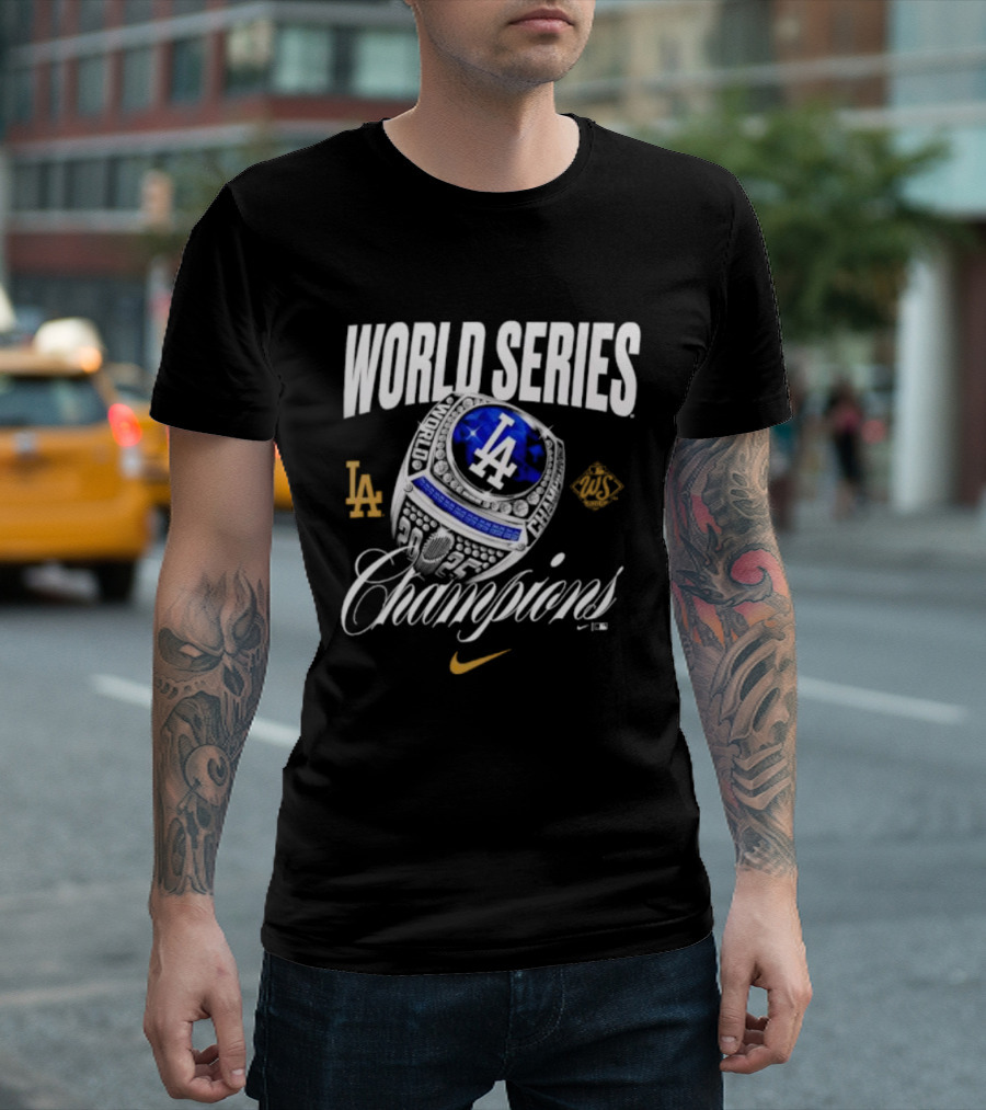 Los Angeles Dodgers Nike World Series Champions Ring 2025 T-Shirt