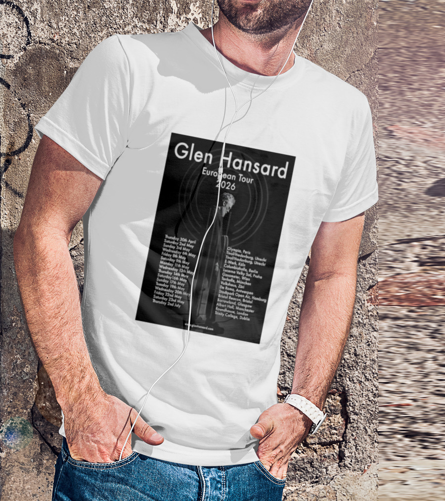 Glen Hansard European Tour 2026 Dates And Venues With Cities Including Paris Berlin Vienna Glasgow T-Shirt