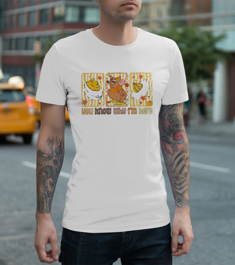 Gus Mouse Disney Thanksgiving Deviled Eggs You Know Why I’m Here T-Shirt