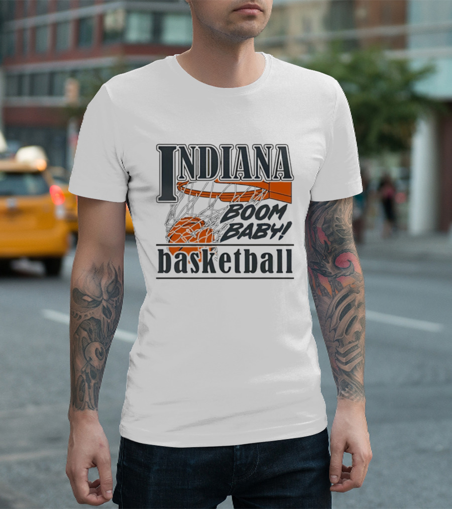 Indiana Basketball Boom Baby Hoosiers Men’s Basketball T-Shirt