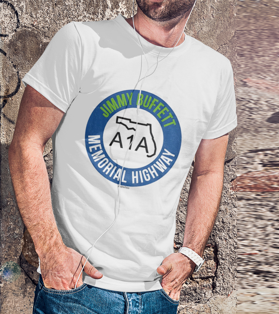 Jimmy Buffett A1A Memorial Highway Florida Outline T-Shirt