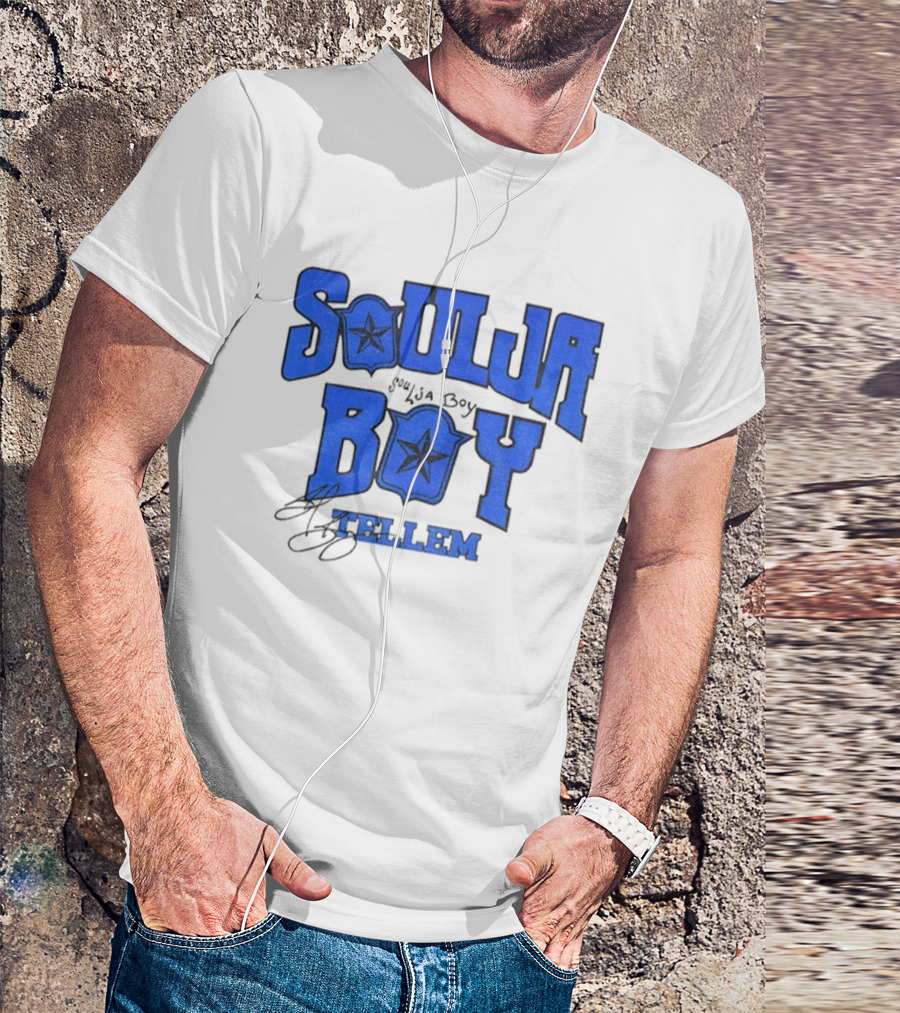 Soulja Boy Tellem Blue Star Signature Halloween Vintage T-Shirt
