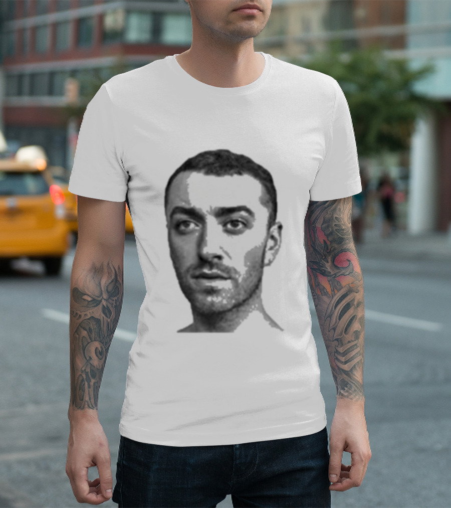 Sam Smith The Thrill Of It All Monochrome Portrait T-Shirt