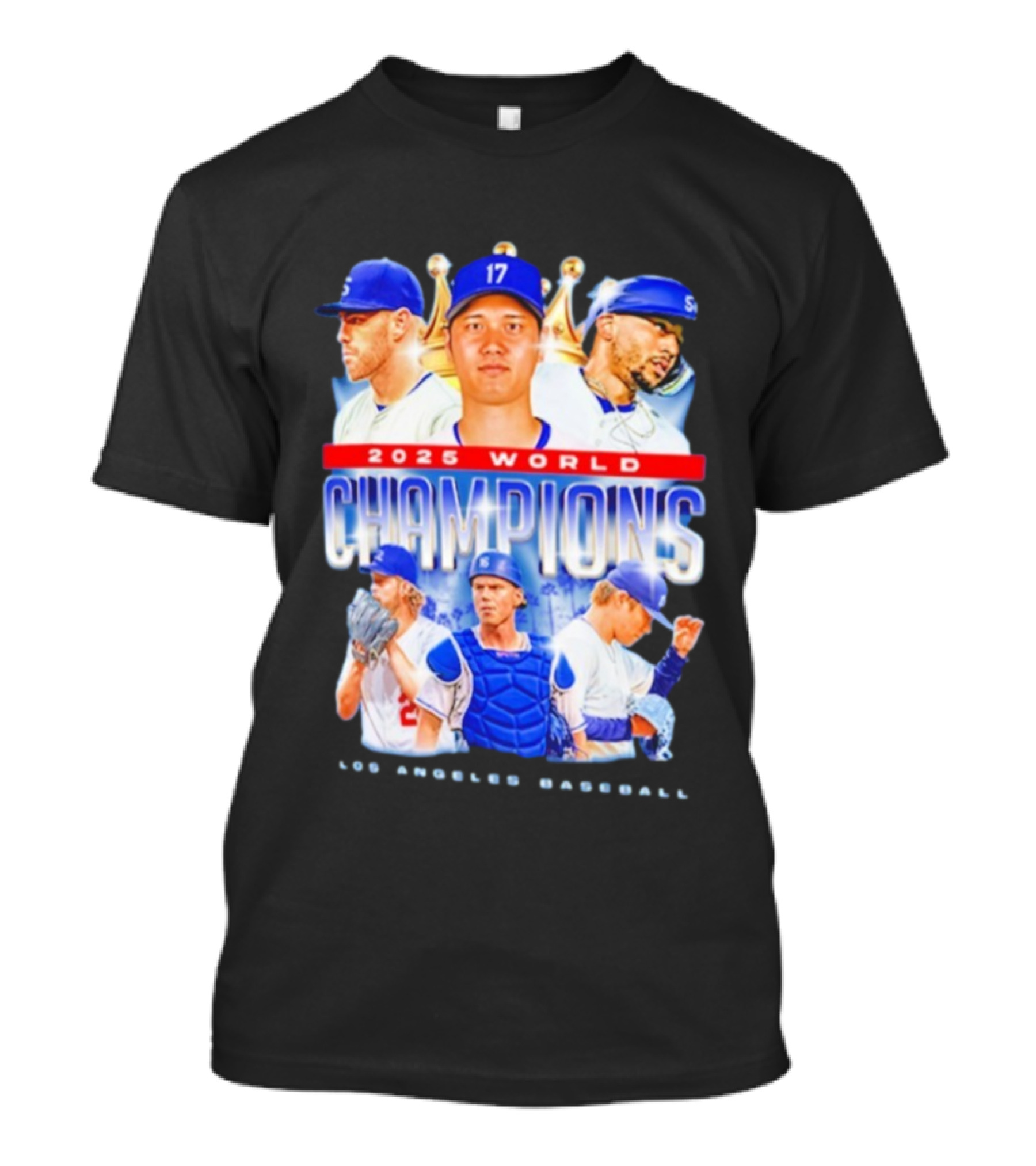 Los Angeles Dodgers Shohei Ohtani 2025 World Champions Baseball Players Series T-Shirt