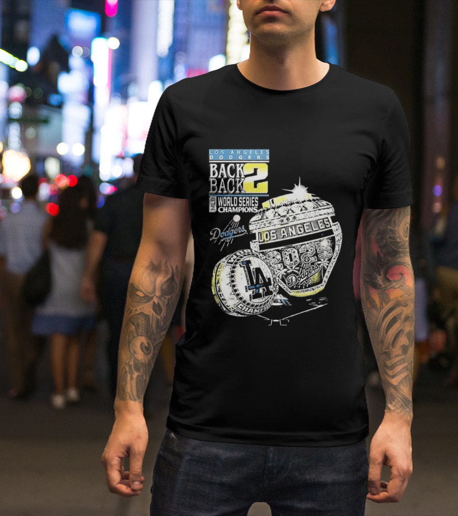 Los Angeles Dodgers Back To Back World Series 2025 Champions Diamond Ring Dodgers Championship T-Shirt