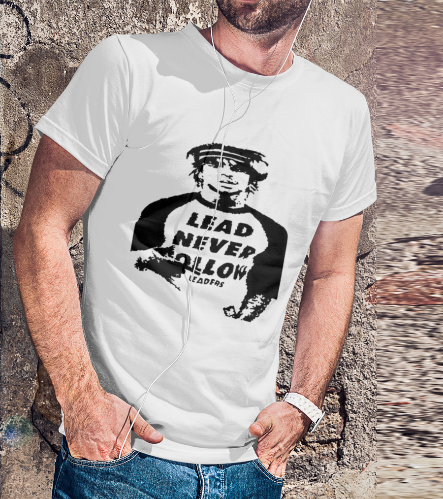 Lead Never Follow Leaders Graphic Illustration Tee T-Shirt
