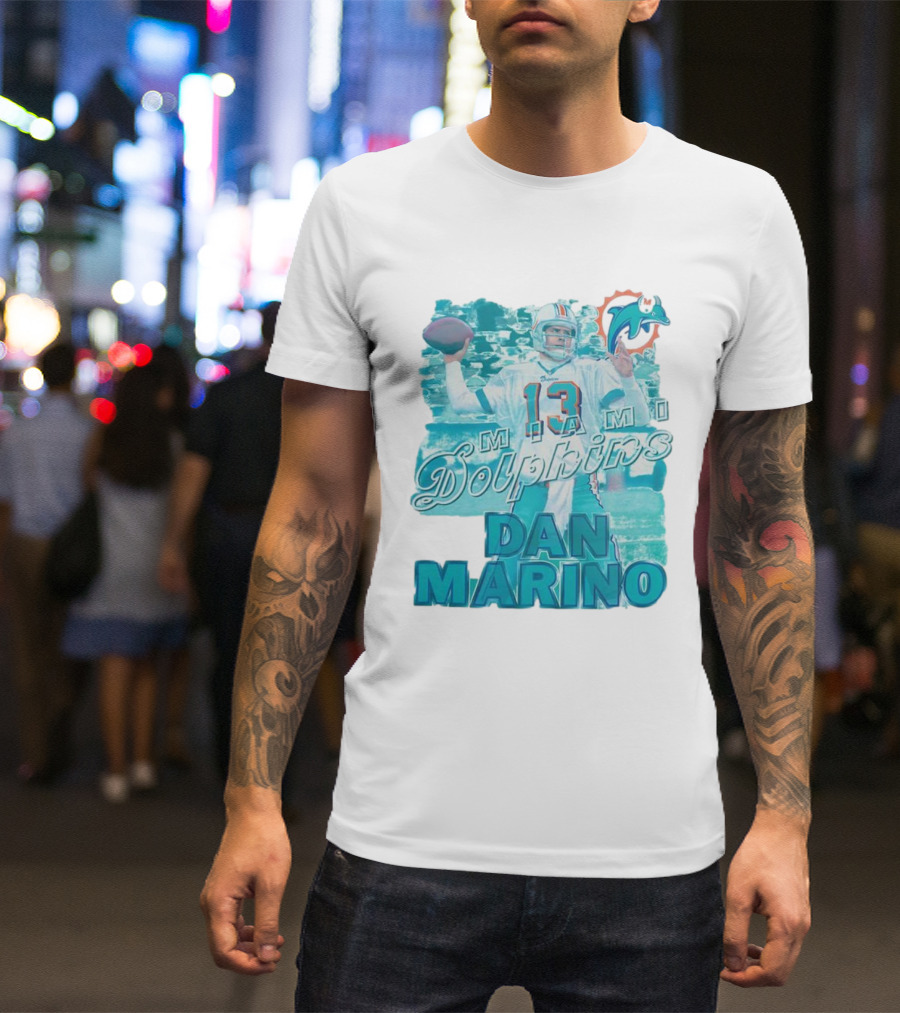 Dan Marino Miami Dolphins Football Number 13 MVP Retro T-Shirt