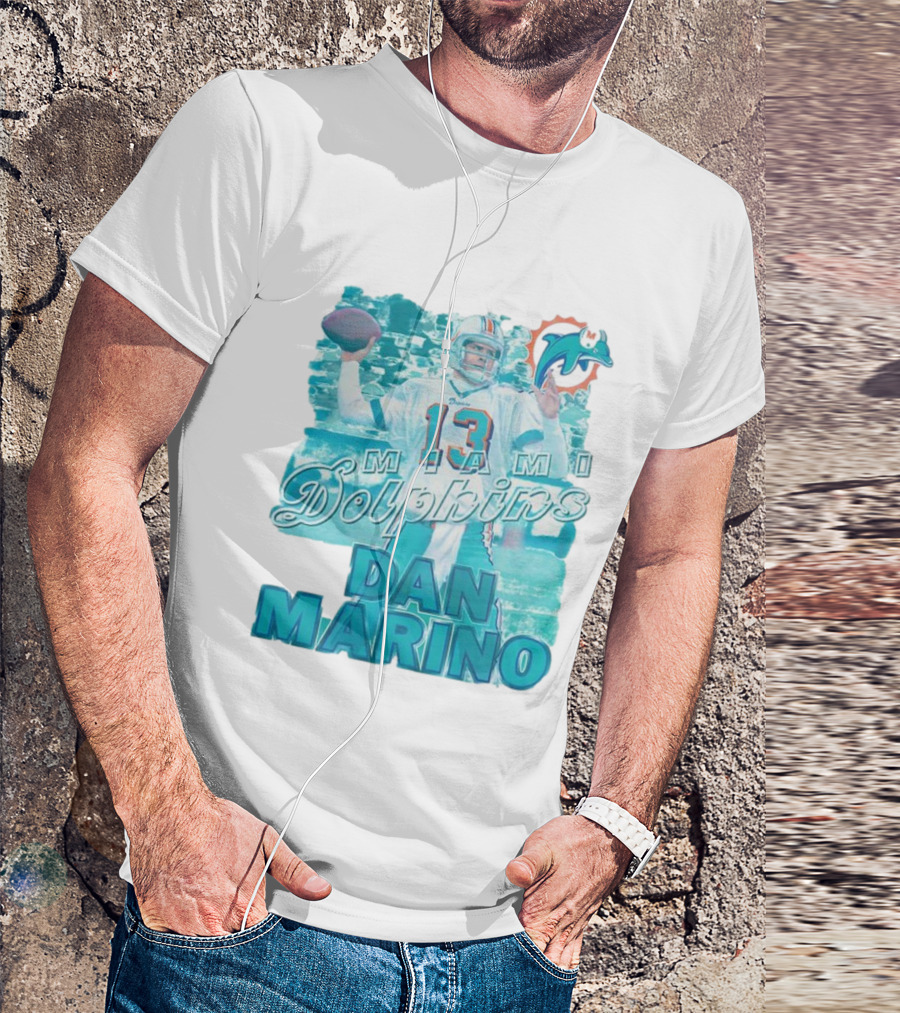 Dan Marino Miami Dolphins Football Number 13 MVP Retro T-Shirt