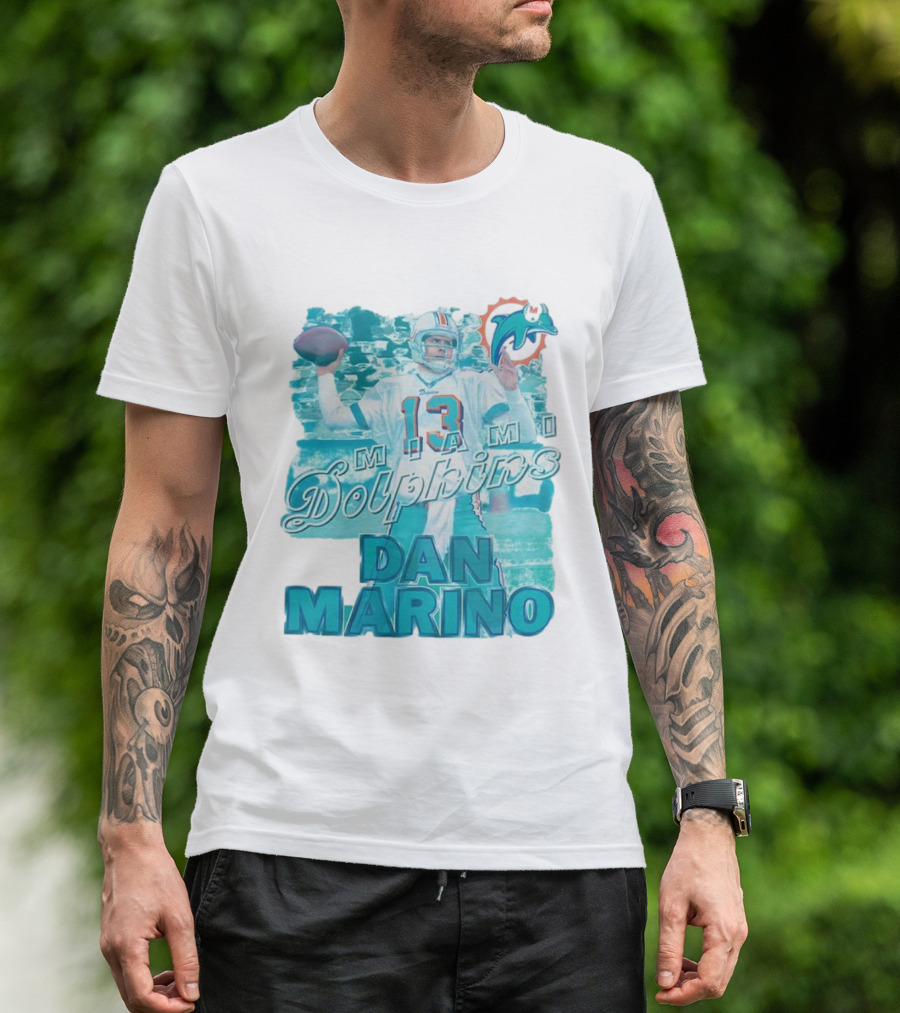 Dan Marino Miami Dolphins Football Number 13 MVP Retro T-Shirt