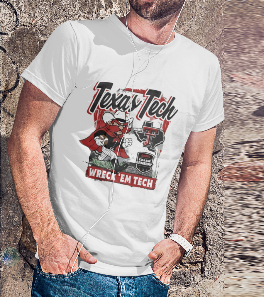 Texas Tech Red Raiders Wreck ‘Em Tech Gameday Mascot ESPN College T-Shirt