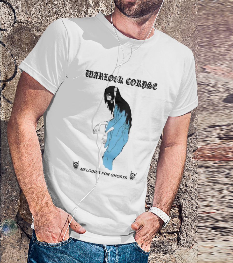 Warlock Corpse Melodies For Ghosts Eerie Blue Spirit Apparition T-Shirt