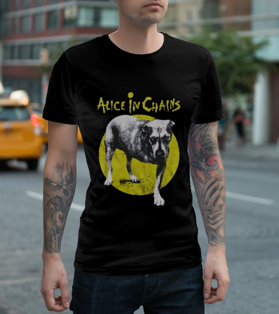 Alice In Chains Three-Legged Dog Iconic Band Logo T-Shirt