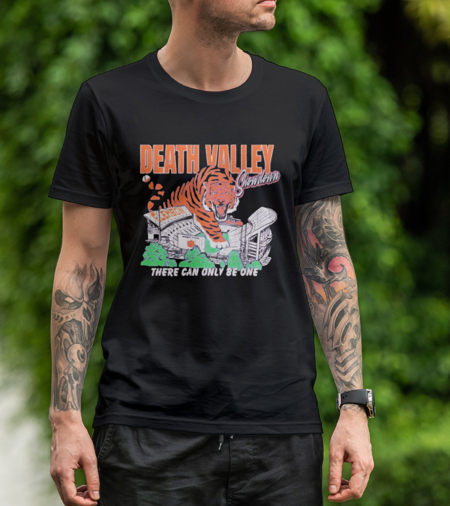 Clemson Tigers Death Valley Showdown There Can Only Be One Memorial Stadium T-Shirt
