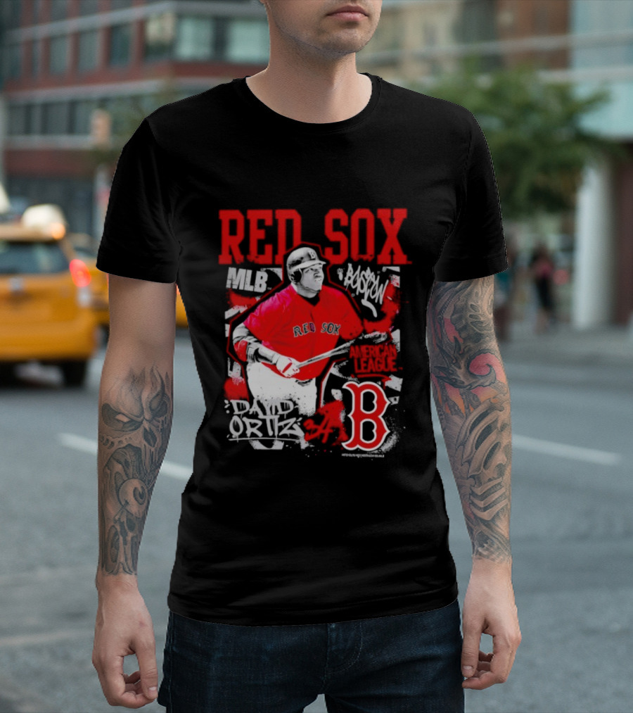 David Ortiz MLB Red Sox Cooperstown Star Moment Boston B T-Shirt