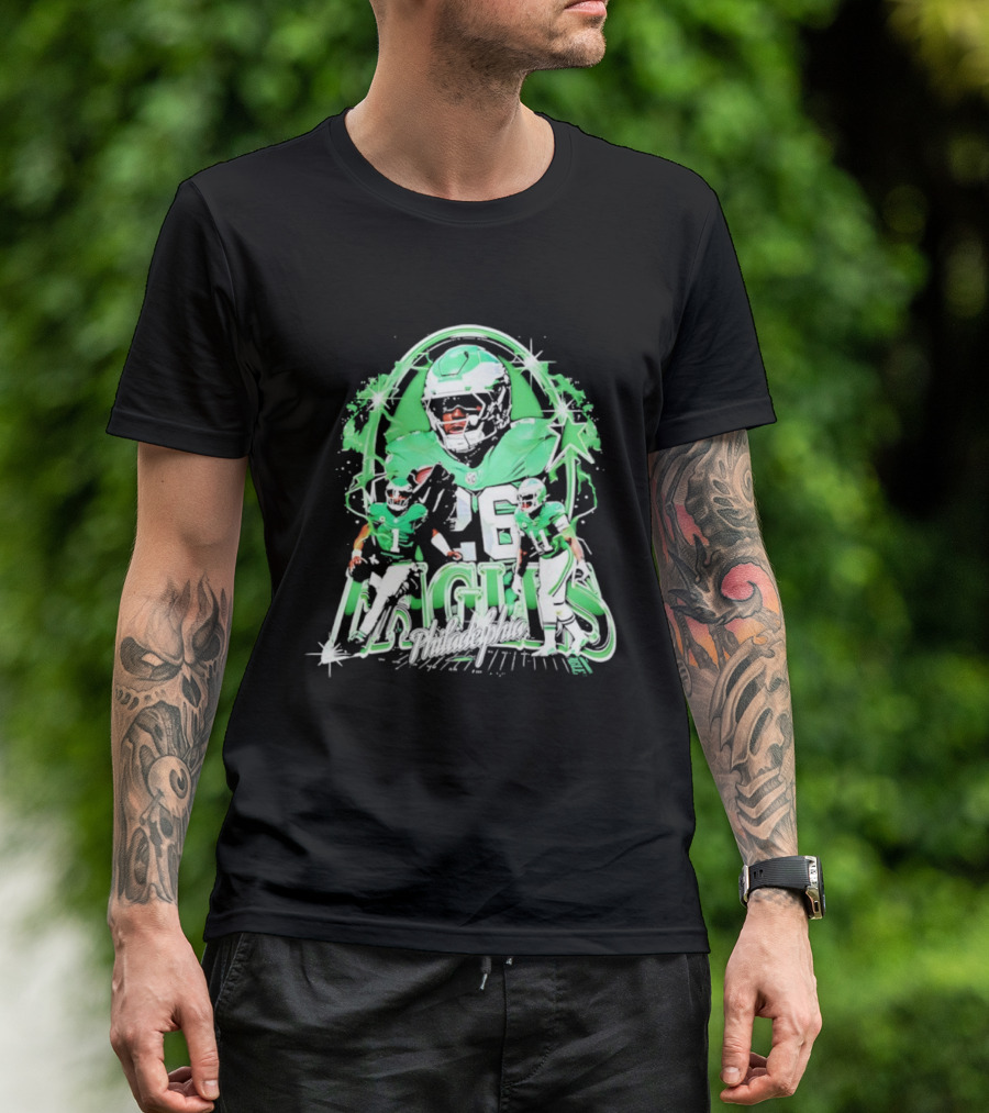 Philadelphia Eagles Jalen Hurts Charles Barkley AJ Brown Trio T-Shirt