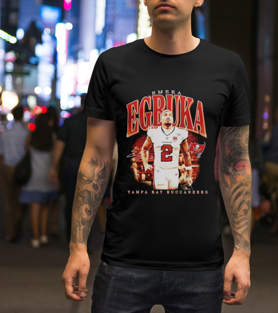 Emeka Egbuka Tampa Bay Buccaneers Egbuka 2 Football Player T-Shirt