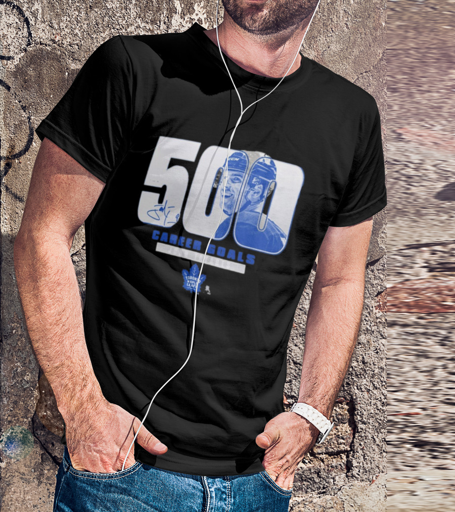 John Tavares Signed 500 Career Goals Toronto Maple Leafs T-Shirt