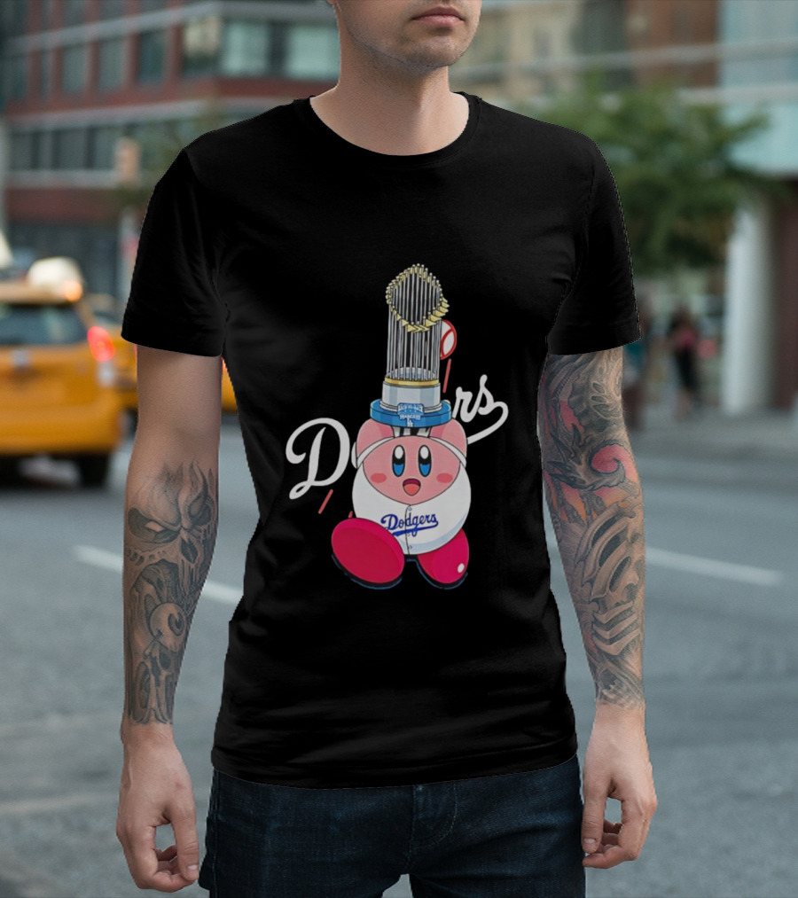 Kirby Dodgers Trophy World Series Champions MLB 2025 T-Shirt