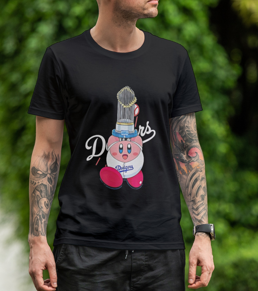 Kirby Dodgers Trophy World Series Champions MLB 2025 T-Shirt