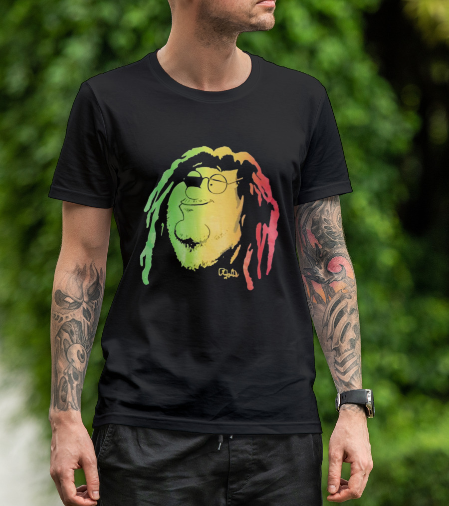 Family Guy Peter Griffin Rasta Colors Bob Marley Style T-Shirt