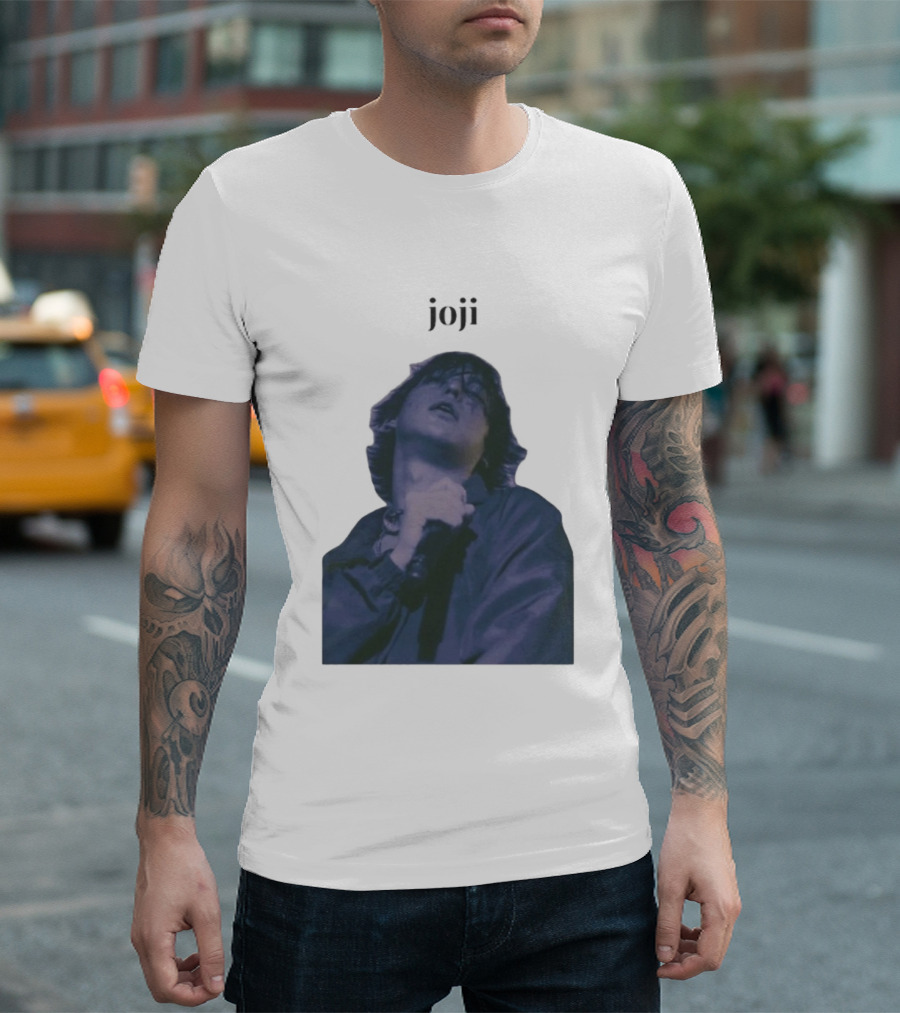 Joji Singer Mic Moment Blue Jacket Performance T-Shirt
